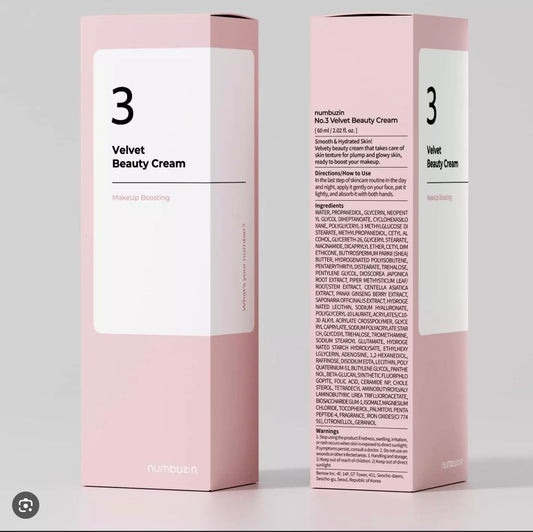 Numbuzin No.3 Velvet Beauty Cream