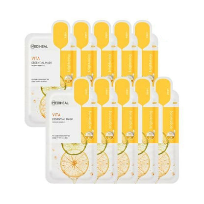 MEDIHEAL Mascarilla esencial de vitaminas 10 unidades