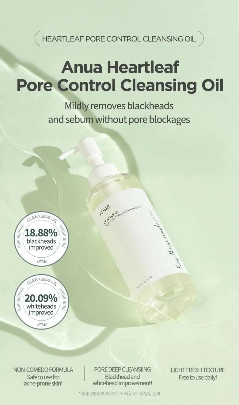 ANUA Aceite Limpiador Control de Poros Heartleaf