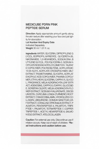 Medicube PDRN Pink Peptide Serum 30ml