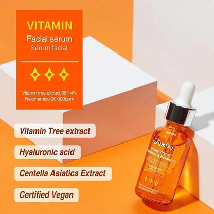 (3 unidades) Suero facial iluminador y equilibrante de vitaminas para todo el día Jumiso